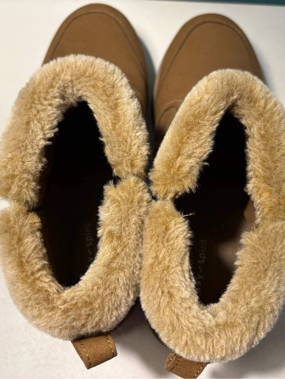 Cozy Quilted Faux Fur Ankle Boots - Camel